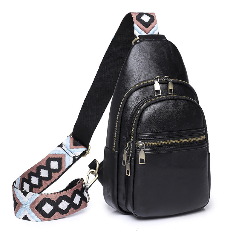 Wholesale PU Retro Crossbody Chest Bag